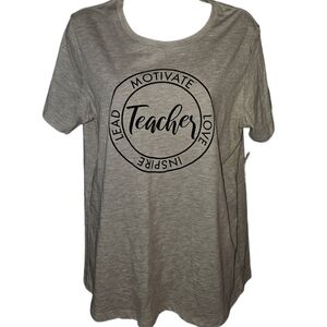 NWT Positivi Tees Teacher Appreciation Short Sleeve Top